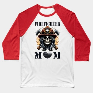 Firefighter Mom: My Hero Wears Bunker Gear Baseball T-Shirt